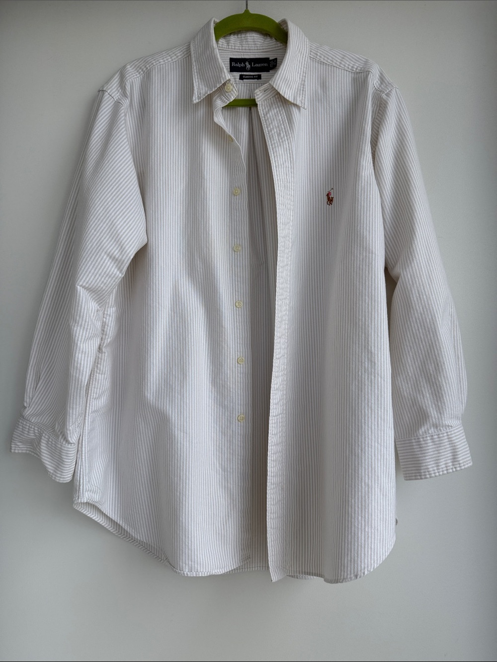 Polo Ralph Lauren Classic Fit Striped Oxford Button Down Cotton Shirt 17 32/33
